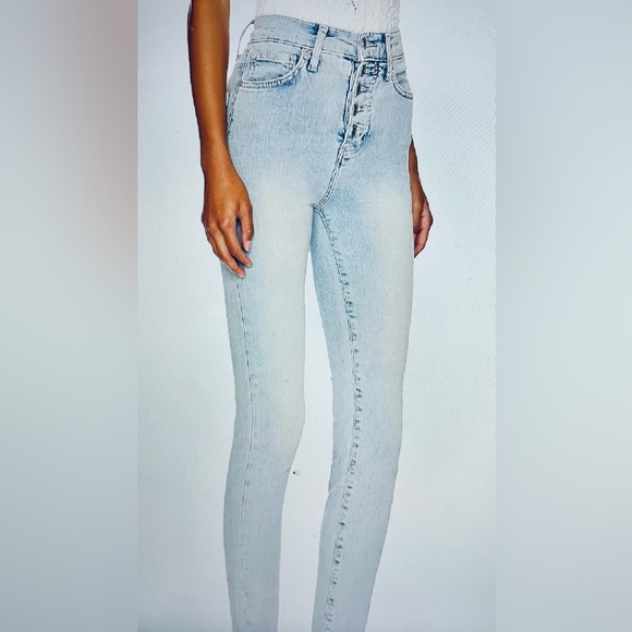 Veronica Beard Maera High-Rise Skinny Jeans, Sky - Picture 1 of 8